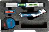 13-teiliges Handwerkzeugset von Bosch mit Maßband und Laser-Entfernungsmesser.