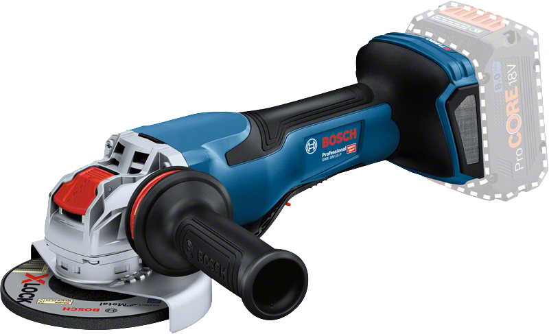 Bosch GWX 18V-15 P Akku-Winkelschleifer mit X-LOCK.