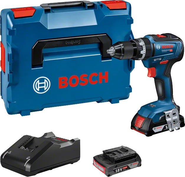 Bosch GSB 18V-55 Akku-Bohrschrauber-Set mit Koffer.