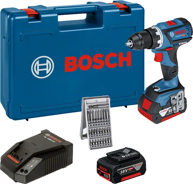 Bosch GSR 18V-60 C Akku-Bohrschrauber-Set mit Koffer.