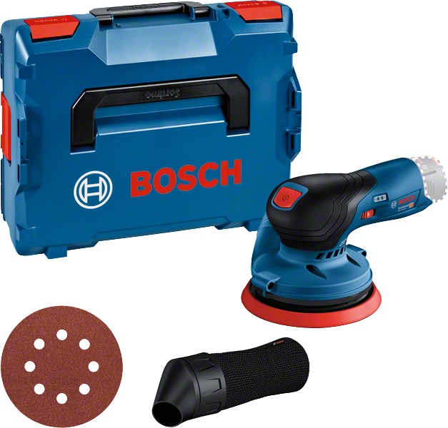 Bosch GEX 12V-125 Akku-Exzenterschleifer-Set.