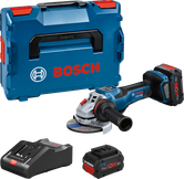 Bosch GWS 18V-15 PSC Akku-Winkelschleifer-Set.