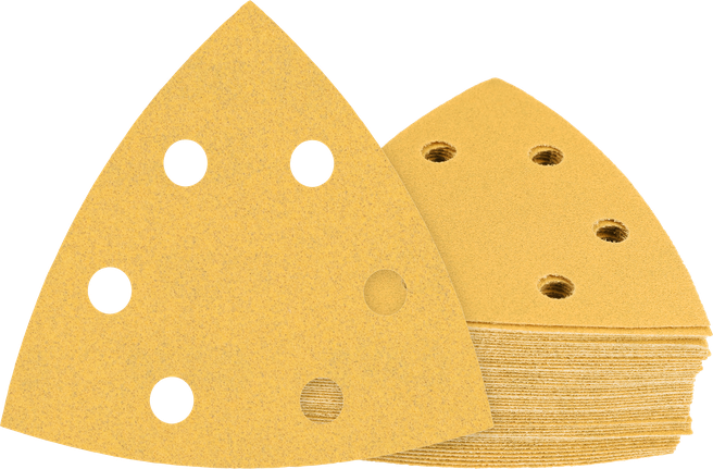 Bosch Schleifblätter-Set für Multischleifer mit Staublöchern.