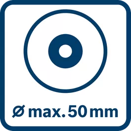  Scheibendurchmesser max. 50 mm