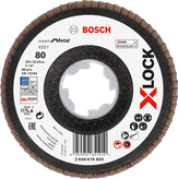Bosch X-LOCK Fächerscheibe X551 Expert für Metall 125 mm Körnung 80.