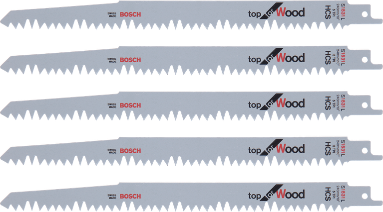 Bosch S 1531 L Sägeblatt für Holz, 240mm Länge.