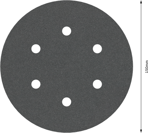 Bosch PRO F355 Schleifscheibe 150 mm, Körnung 320, 6 Löcher.
