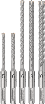 Bosch PRO SDS plus-5X Hammerbohrer-Set, 5-teilig, verschiedene Größen.