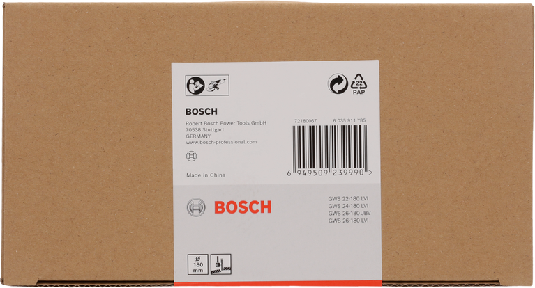 Bosch 180 mm Winkelschleifer Zubehörbox.