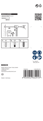 Verpackung des Bosch SDS Clean plus-8X 3/8″ Bohrersets.