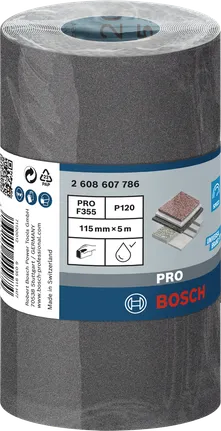 Bosch PRO F355 Schleifrolle 115 mm x 5 m G120.