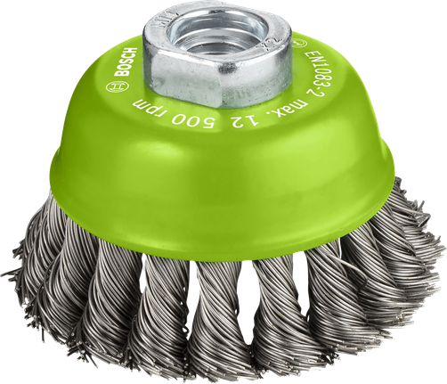 Bosch PRO Edelstahl-Topfbürste 75 mm für Winkelschleifer.