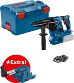 Bosch GBH 18V-28 Bohrhammer-Set mit zusätzlicher Staubabsaugung.