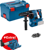 Bosch GBH 18V-28 Bohrhammer-Set mit zusätzlicher Staubabsaugung.