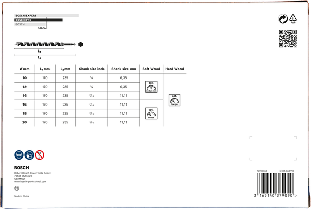 Bosch PRO Holzschlangenbohrer-Set 6-tlg.