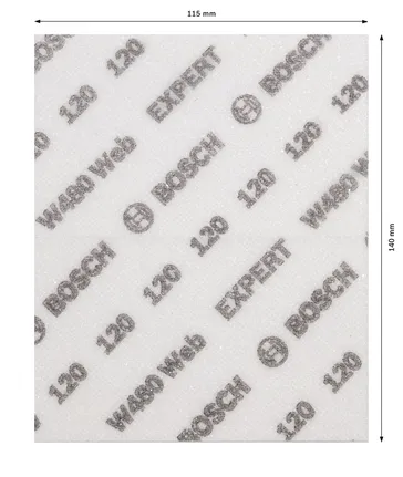 Bosch EXPERT W480 Web 120er Schleifblatt 115x140 mm.