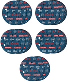 Bosch EXPERT O780 Folienschleifscheiben-Set, 55-teilig.