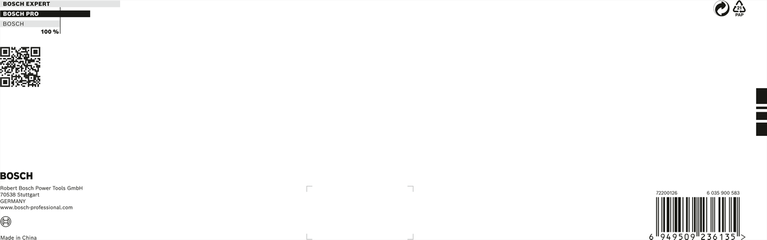 Bosch PRO Tough Box großes Zubehör 50×120×355 mm.