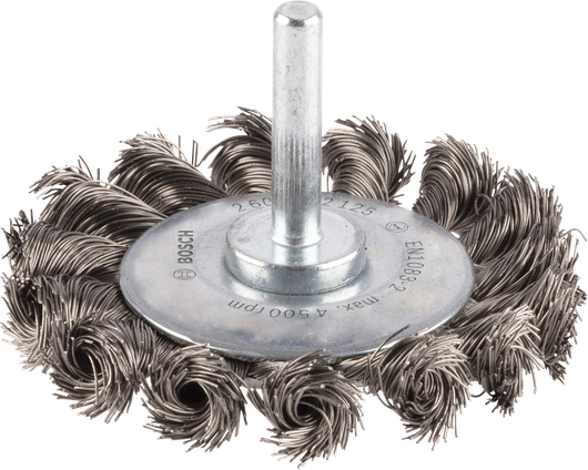 Bosch PRO Edelstahl-Schwerdraht-Rad, gerader Schaft.