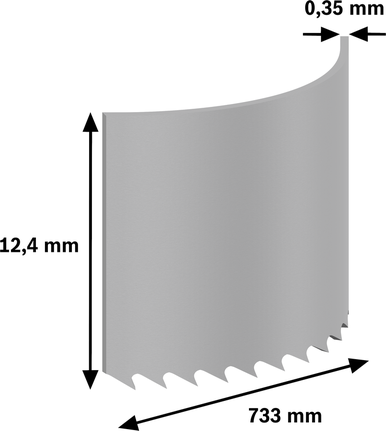 Bosch PRO CB281418 Bandsägeblatt, 733 mm Länge.
