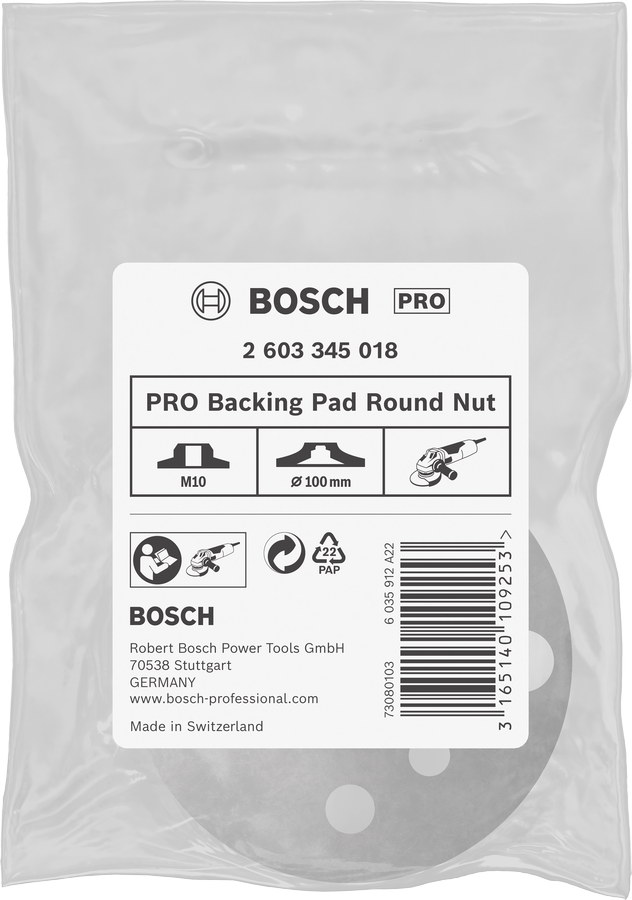 PRO Backing Pad Round Nut