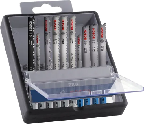 Bosch PRO Holz- und Metall-Set 100 mm, 10-teilige Stichsägeblätter.