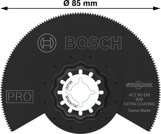 Bosch PRO ACZ 85 EIB Segmentsägeblatt 85 mm für verschiedene Materialien.