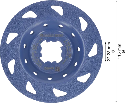 Bosch EXPERT Multi Material Carbide Schleifkopf Feines, schräges Rad.