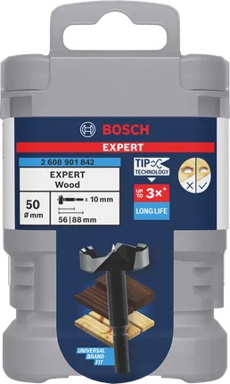 Bosch 50 mm EXPERT Holz-Forstnerbohrer.