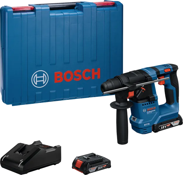 Bosch GBH 18V-18 Bohrhammer mit Koffer und Akku.