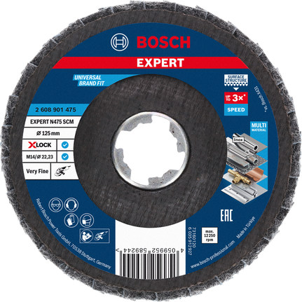 Bosch EXPERT N475 SCM X-LOCK sehr feine 125 mm Scheibe.