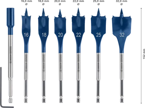 Bosch EXPERT Self Cut Speed Spatenbohrer-Set 7-tlg.
