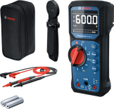 Bosch GDM 600-15 Digitalmultimeter mit Zubehör.