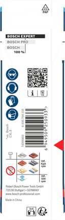 Bosch EXPERT HEX-9 3 x 45 x 90 mm Bohrerverpackung.