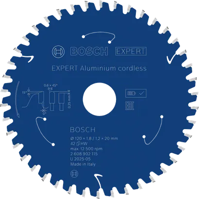 Bosch EXPERT Aluminium Akku-Kreissägeblatt, 120 mm 42T.