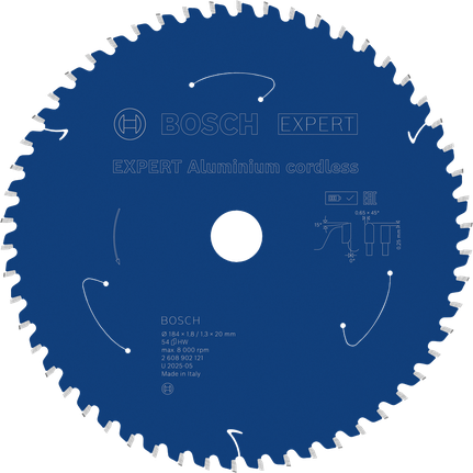 Bosch EXPERT Aluminium Akku-Sägeblatt für präzise Schnitte.