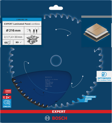 Akku-Sägeblatt 216×30 mm für laminierte Platten von Bosch EXPERT.