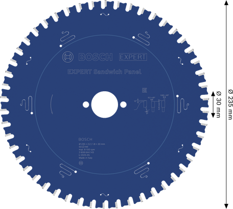 Bosch EXPERT Sandwichplatten-Kreissägeblatt, 235 mm Durchmesser.