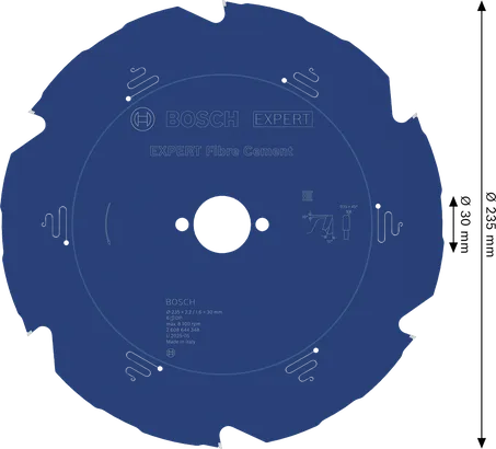 Bosch EXPERT Fibre Cement Kreissägeblatt, 235 mm.