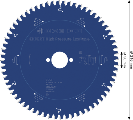 Bosch EXPERT Hochdruck-Laminat-Kreissägeblatt 216 mm.