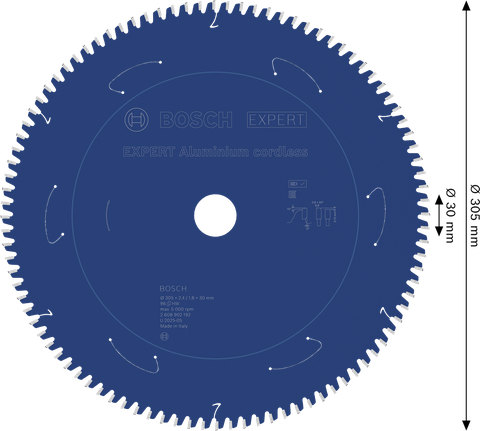 Bosch EXPERT Aluminium Akku-Kreissägeblatt, 305 mm.