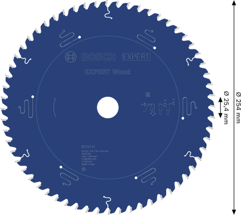 Bosch EXPERT Wood Kreissägeblatt, 254 mm 60T.