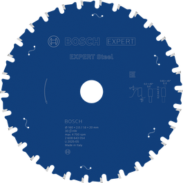 Bosch EXPERT Steel Kreissägeblatt, 160 mm T30.