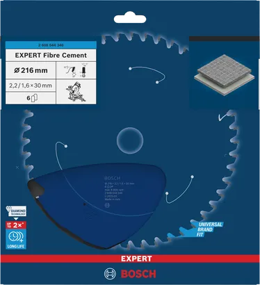Bosch EXPERT Fibre Cement Kreissägeblatt 216×2,2/1,6×30 mm T6.