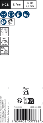 Bosch EXPERT Wood 2-seitig sauberes T308BO Stichsägeblatt, 117 mm.