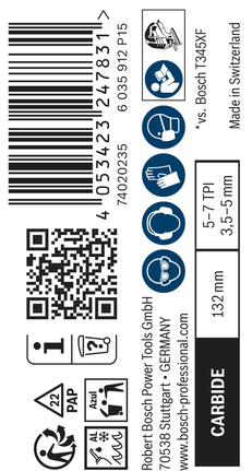 Hartmetall-Stichsägeblatt Bosch EXPERT Multi Material T367XHM.