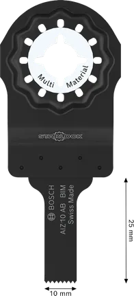 Bosch Mehrmaterial-Trennblatt AIZ 10 AB Starlock, 10 x 25 mm.
