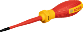Bosch VDE-Schraubendreher TX15x75 mit isoliertem Griff.