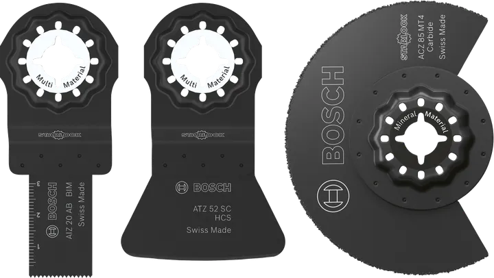 3-teiliges Fliesentrennscheiben-Set von Bosch zum Schneiden unterschiedlicher Materialien.