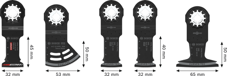 Bosch Elektriker- und Trockenbau-Set, 5 Multitool-Klingen.